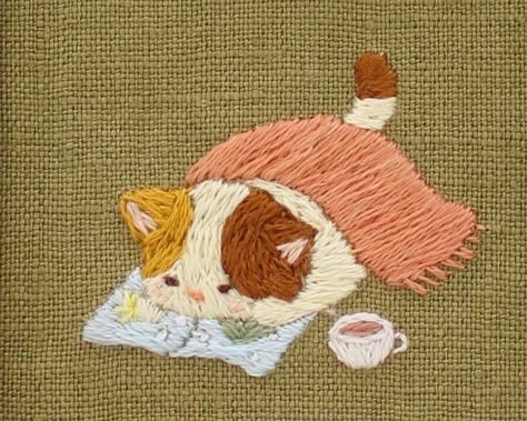 cute Cute Embroidery, Embroidery Cross Stitch, Embroidery Cross, Sewing Embroidery, Embroidery Inspiration, Embroidery And Stitching, Embroidery Ideas, Stitch Embroidery, Embroidery Art