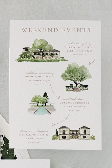 Public House Co. watercolor wedding invitation by Public House Co. Florence Wedding Invitation, Customized Wedding Cards, Italian Destination Wedding Invitations, Wedding Invitations With Illustration, Napa Wedding Invitations, Watercolor Wedding Suite, Wedding Weekend Invite, Destination Wedding Invitations Italy, Provence Wedding Invitation