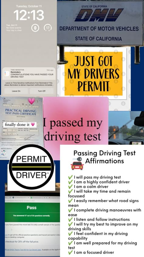 Goals Of The Year, I Passed My Driving Test, Pass My Driving Test, Test Motivation, Being Disciplined, Permit Test, Testing Motivation, Vision Board Success, Drivers Licence