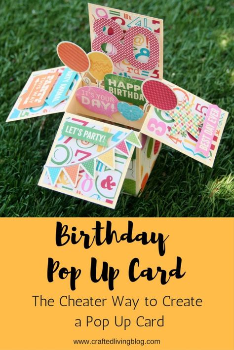 Pop Up Birthday Cake Card, Pop Up Boxes, Man Birthday Card, Cards Diy Easy, Birthday Party Box, Box Cards Tutorial, Mini Scrapbooks, Happy Birthday Cards Handmade, 3d Birthday Card