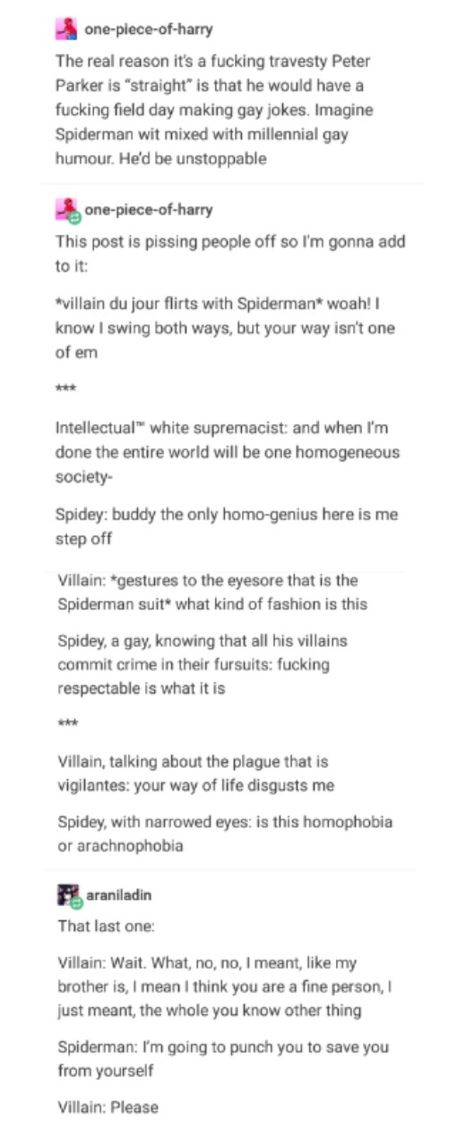 Ummmm excuse you peter Parker is ten z ✌️ Peter And May Parker, Spiderman Quips, Matt Murdock Peter Parker, Ftm Peter Parker, Bottom Peter Parker, Mcu Peter Parker Headcanons, Gen Z Peter Parker, Johnny Storm X Peter Parker, Bucky And Peter Parker