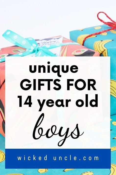 The best gifts for a 14 year old boy including cool and unique ideas they will love! Includes gifts they can wear and awesome games that teen boys will love to get on their birthday! 13th Birthday Gift Ideas For Boys, 13th Birthday Ideas For Boys, Gifts For 13 Year Boy, 13 Year Boy Birthday Ideas, Boys 13th Birthday, 13th Birthday Boy, 13th Birthday Boys, Christmas Presents For Boys, 13th Birthday Gifts