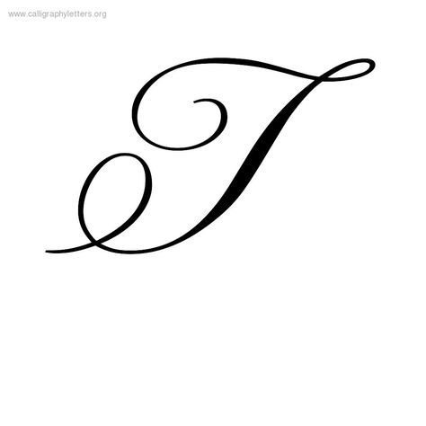 Cursive Letter T, Engagement Tattoos, Cool Alphabet Letters, Cursive J, Cursive T, J Tattoo, Baby Name Tattoos, Calligraphy T, Tattoo Fonts Cursive