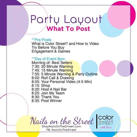 Color Street Party, Street Game, Party Layout, Facebook Party, Street Party, Party Nails, Gel Nail Designs, Nail Bar, Colorful Party