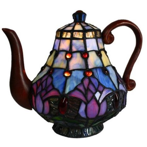 — Stained glass tulip teapot Pecha Kucha, Lalique Perfume Bottle, Cute Teapot, Cat Teapot, Glass Teapot, Diy Pottery, Ceramics Pottery Art, Stained Glass Patterns, Tea Kettle