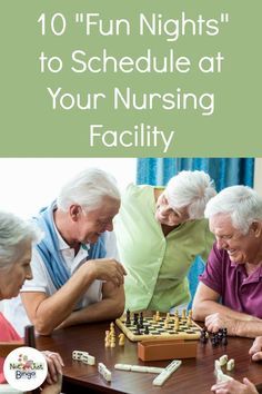 Schedule these 10 fun nights for your nursing home seniors in your activity program Elderly Activities Crafts, Assisted Living Activities, Senior Citizen Activities, Memory Care Activities, Senior Assisted Living, Senior Living Activities, Nursing Home Activities, Therapeutic Recreation, Alzheimers Activities