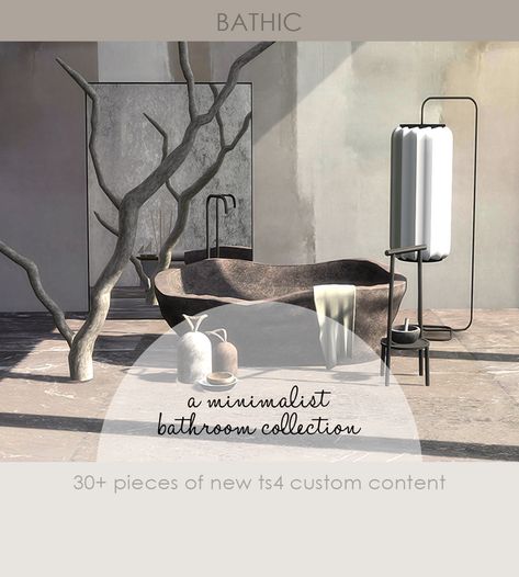 KHD Bathic Set [October Reward] | Kerrigan House Designs on Patreon Sims 4 Custom Content Patreon, Sims 4 Cc Furniture Living Rooms, Sims 4 Kitchen, Die Sims 4, Play Sims 4, Sims Packs, Cc Furniture, Free Sims 4, Sims 4 Expansions