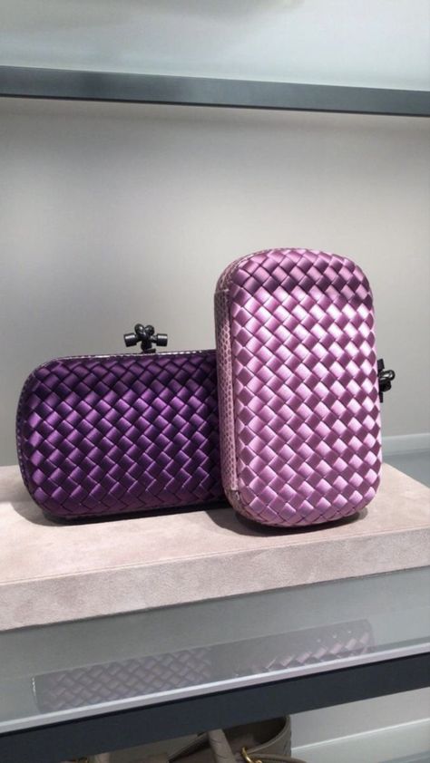 Bottega Bags, Bottega Bag, Purple Clutch, Fancy Bags, Couture Bags, Trending Handbag, Jeffrey Campbell Shoes, Purple Bags, Party Bag