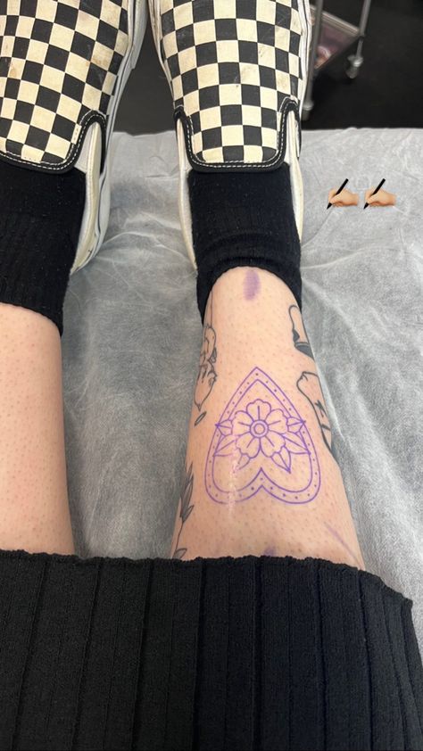 Patchwork On Legs Tattoo, Ankle Patchwork Tattoo, Shin Tattoos Traditional, Double Wrist Tattoo, Traditional Shin Tattoos For Women, Leg Tattoos American Traditional, Thigh Tattoos Women American Traditional, Funky Traditional Tattoo, Fine Line American Traditional Tattoo