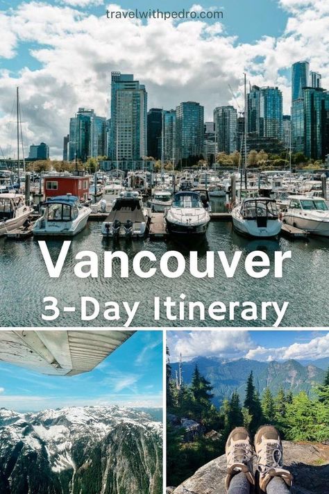 A complete Vancouver itinerary with all things you can do when you have 3 days in the city, including urban and nature activities. Vancouver Itinerary, Montreal Travel Guide, Alberta Travel, Canada Vacation, Vancouver Travel, Canada Travel Guide, Canadian Travel, Canada Road Trip, Central America Travel