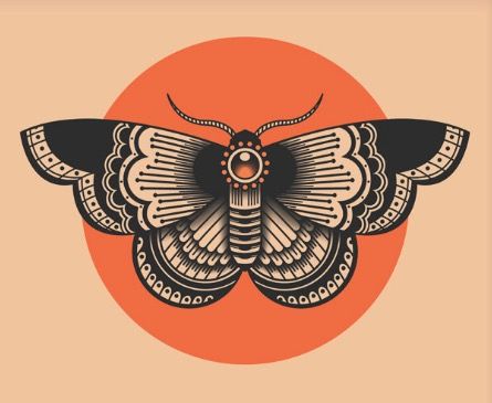 Moth tattoo Traditional Moth, Moth Tattoo Design, 16 Tattoo, Tattoos Geometric, Tattoo Traditional, Moth Tattoo, Skin Art, Old School Tattoo, Butterfly Tattoo