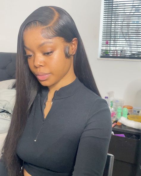 Deep Side Part Blowout, Lace Front Wigs Side Parts Straight, Side Part Long Hair Straight, Sew In Hairstyles No Leave Out Straight Side Part, Side Parting Wig, Left Side Part Wig, Straight Buss Down Side Part, Side Part Bone Straight Wig, Sew In Side Part Straight