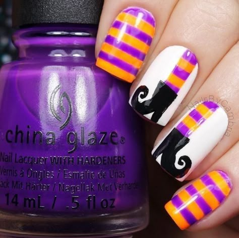 Holloween Nails, Fingernail Designs, Cute Halloween Nails, Nails Polish, Halloween Nail Designs, Get Nails, Fall Nail Art, Halloween Nail, Nail Polish Designs