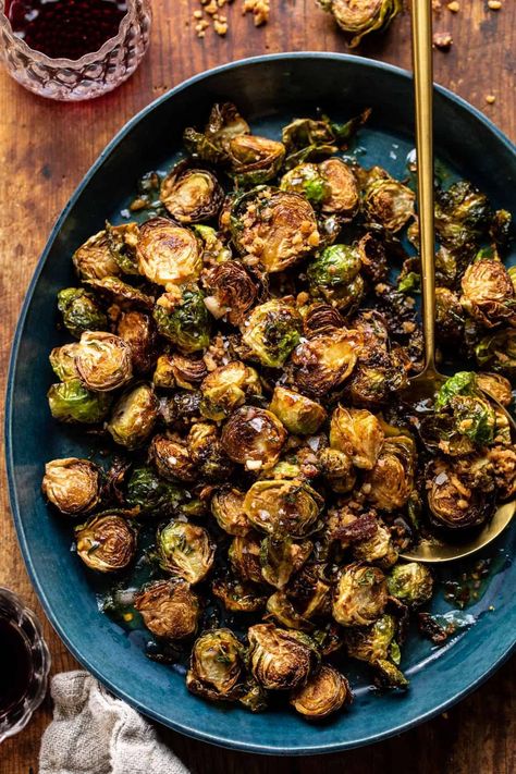 brussels sprouts recipes fried brussels sprouts with cider vinaigrette and bacon breadcrumbs Fried Brussels Sprouts, Fried Brussel Sprouts, Half Baked Harvest Recipes, Cider Vinaigrette, Bacon Salad, Harvest Recipes, Sprouts With Bacon, Sprout Recipes, Brussels Sprouts Recipe