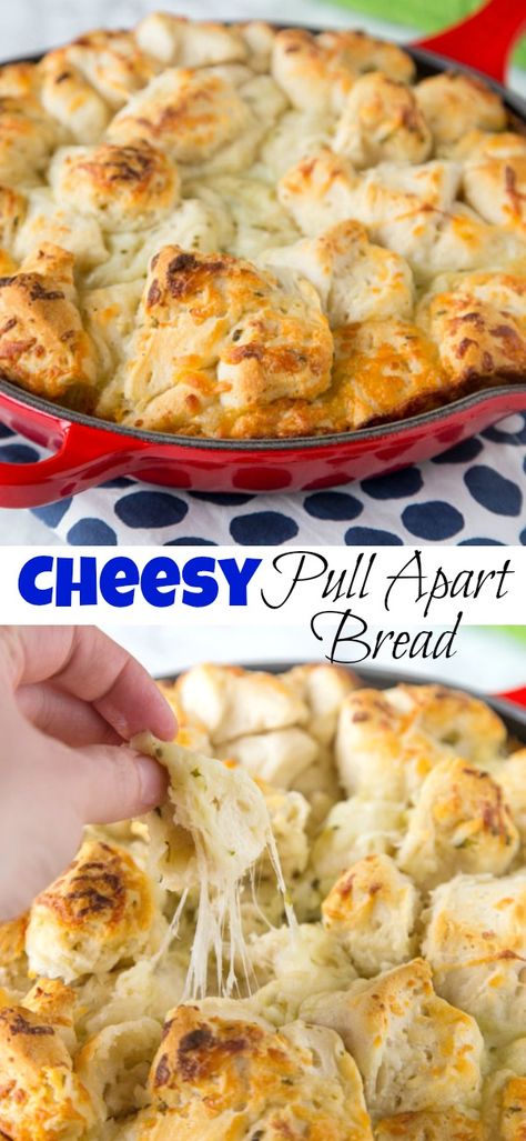 Garlic Bread Out Of Biscuits, Biscuit Side Dishes, Cheese Pull Apart Bread, Pull Apart Cheese Bread, Cheese Pull Apart, Pull Apart Garlic Bread, Cheesy Pull Apart Bread, Cheese Pull, Italian Night