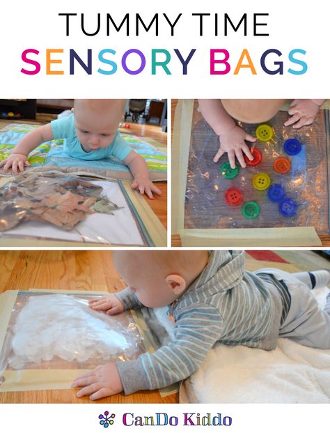 Baby sensory play and baby learning play to make Tummy Time fun! Learn to make simple sensory bags for babies to do more Tummy Time. Tummy Time Sensory, Sensory Projects, Baby Zintuiglijk, Sensory Bag, Infant Classroom, Sensory Bags, Baby Sensory Play, Itty Bitty Baby, Baby Play Activities