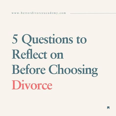 Better Divorce Academy/Divorce Right Inc. on Instagram: "Embark on a journey of self-discovery and thoughtful consideration. 🌟 Before deciding on the next chapter, ask yourself these 5 crucial questions. Your path forward begins with introspection. 💬 Need guidance? I can help . Let's navigate this together. 🤝 Explore more at www.betterdivorceacademy.com #fyp #questions #motivation #divorce #whattoask #divorce #love #familylaw #divorcesupport #marriage #divorced #relationships #coparenting #separation #divorcerecovery #breakup #divorcecoach #divorceadvice #divorcehelp #selflove #lifeafterdivorce #family #divorcequotes #divorcedlife #healing #toxicrelationships #childsupport" Divorce Counseling, Divorce Support, Divorce Recovery, Divorce Help, Divorce Advice, Divorce Quotes, After Divorce, Family Law, January 29