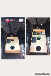 Vanagon Wall Table, Van Center Console Ideas, Diy Center Console, Diy Center Console Van, Custom Center Console Truck, Motorhome Remodel, Vw Vanagon, Camping Van, Camper Reno