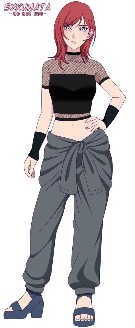 Outfit design by @flaviavitoriamontalvao , character design by me Naruto Character Creator, Kunoichi Outfit, Naruto Clothing, Ninja Outfit, Base Anime, Oc Manga, Naruto Oc Characters, Anime Ninja, Manga Naruto