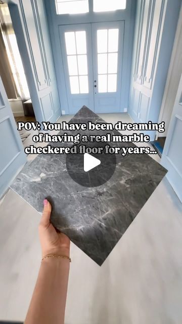 4,902 likes, 617 comments - the_broadmoor_house on July 27, 2024: "What do you think?? Did you notice the baseboards? Next up, hardware and lighting!! These beautiful marble tiles are from @castellimarble! They were incredible to work with and their marble is incredible! We used riviera gray and carrara for our checkerboard pattern in 12x12 size! #beforeandafter #homerenovation ##homeremodel #homereno #entrywaydesign #interiordesign #viralvideo #checkerboardfloor #marblefloors #tiledesign #til Tile Baseboard, Broadmoor House, Checkerboard Floor, Entry Way Design, Entry Hall, Checkerboard Pattern, Marble Tiles, Style Tile, Home Reno