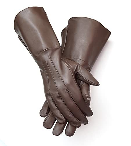 Medieval Renaissance Gauntlet Leather Cosplay Gloves Long arm Cuff Medieval Gloves, Gauntlet Leather, Metal Gauntlet Gloves, Gloves Drawing, Leather Gloves Medieval, Brown Leather Fingerless Gloves, Leather Gauntlet, Gauntlet Gloves, Arm Cuff