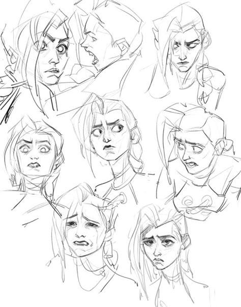 Sketch Facial Features, Drawing Facial Expressions Reference, Emotions Faces Facial Expressions, Facial Anatomy Drawing Face Reference, Sketch Facial Expressions, Expressions Reference Photography, Arcane Artstyle Tutorial, Arcane Face Study, Arcane Oc Art