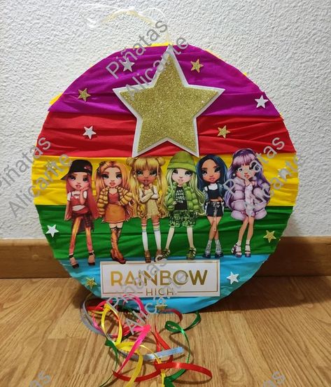 Rainbow High Doll Birthday Party Ideas, Rainbow High Party Ideas, Rainbow High Birthday Party, Easter Color Nails, Rainbow Ruby, Rainbow Themed Birthday Party, Birthday Party Decorations Diy, Art Birthday Party, Doll Party