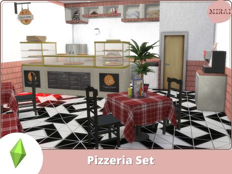 Pizza Display, Sims 4 Restaurant, Small Pizza, Custom Content, Sims Cc, Build Your Own, Sims 4, Countertops, Dining Chairs