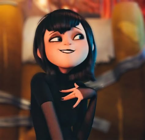 (c) Sony Pictures Litearly Me Characters, Maven Hotel Transylvania, Female Characters Movie, Hear Me Put Characters, Mavis Dracula Icons, Dark Hair Character, Mavis Pfp, Brunette Female Characters, Female Tv Characters