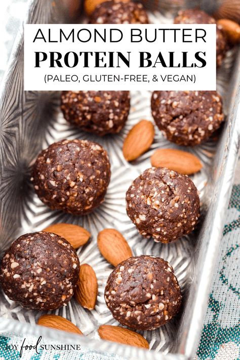 Paleo Balls, Paleo Protein Balls, Almond Butter Energy Balls, Paleo Energy Balls, Heathy Treats, Mspi Recipes, Chocolate Protein Balls, Healthier Baking, Protein Balls Healthy