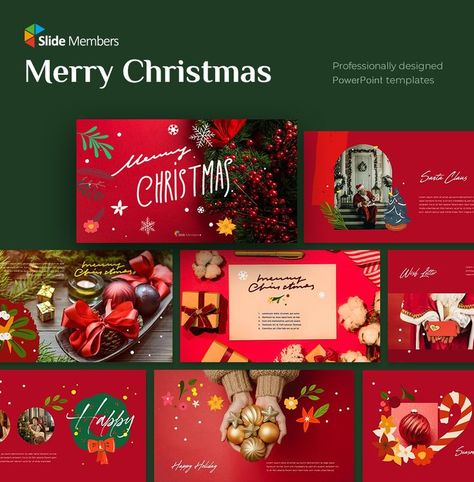 Christmas Theme related PPT Templates. Get your own editable pre-designed slides. #SlideMembers #Christmas #MerryChristmas #Xmas #Santaclaus #Holly #Decorative #Winter #Season #Typography #Calligraphy #Lettering #Holiday #Infographics #Diagram #Multipurpose #Proposal #Profile #Background #Layout #Report #Cover #PPT #TemplateDesign #freePowerpoint #freepresentation #PowerpointTemplate #Presentation #Templates #freetemplate #Slides #GoogleSlides #PowerPoint #freePPT #PPTdownload #Keynote Powerpoint Slide Design, Christmas Infographic, Christmas Powerpoint, Profile Background, Theme Powerpoint, Background Layout, Powerpoint Slide Designs, Report Cover, Christmas Campaign