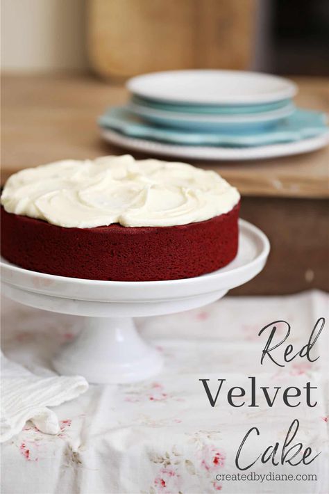 red velvet cake recipe single layer 8 inch round cake createdbydiane.com Red Velvet Round Cake, 8 Inch Red Velvet Cake, Red Velvet Cake Single Layer, One Layer Red Velvet Cake, Small Red Velvet Cake Birthday, 9 Inch Cake Recipe Single Layer, 2 Layer Red Velvet Cake, Small Batch Red Velvet Cake, Single Layer Round Cake