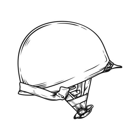 Military Hat Drawing, Soldier Hat Drawing, Soldier Helmet Tattoo, Military Helmet Drawing, Army Helmet Tattoo, Army Hat Drawing, Army Helmet Drawing, Army Tank Drawing, Ww1 Drawings