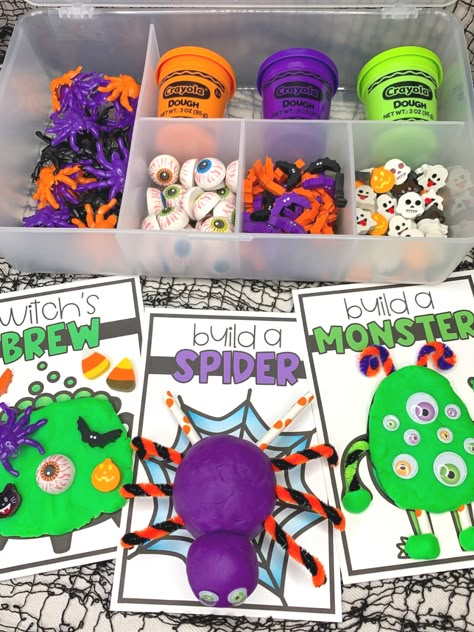 20+ Fun & Easy You Have Been Booed Ideas | Fun365 Halloween Playdoh Ideas, Halloween Play Dough Kit, Halloween Play Doh Kit, Halloween Playdough Ideas, Halloween Play Doh Ideas, Halloween Sensory Bin Kindergarten, Halloween Playdough Kit, Been Booed Ideas, Halloween Playdoh