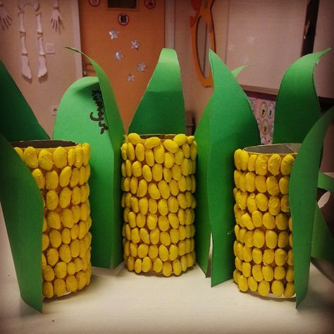 toilet paper roll corn craft | Crafts and Worksheets for Preschool,Toddler and Kindergarten Corn Craft, Vegetable Crafts, Fruit Crafts, Worksheets For Preschool, Barn Wood Crafts, Toilet Paper Roll Crafts, Paper Roll Crafts, Autumn Crafts, Diy Crafts To Do