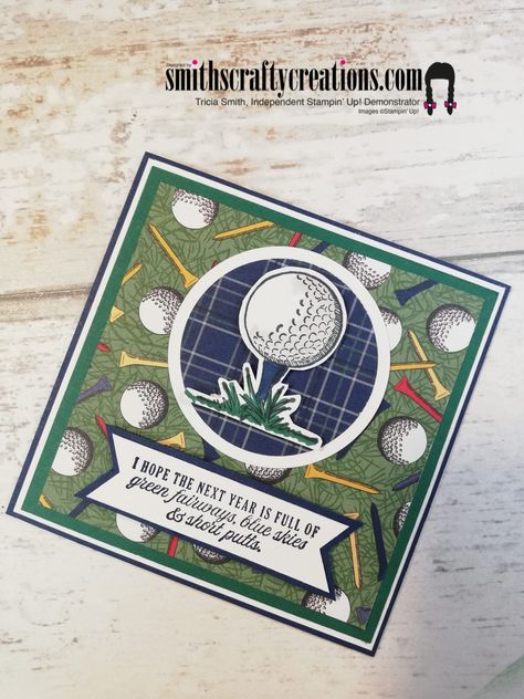 Sunday Special Male Themed Golf Card #11 - Smiths Crafty Creations Stampin Up Clubhouse Card Ideas, Stampin Up Country Club Dsp Cards, Harry Potter Birthday Cards, Golf Birthday Cards, Stampin Up Birthday Cards, Golf Cards, Sport Theme, Card Gifts, Sunday Special