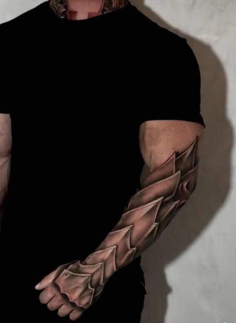 Armour Arm Tattoo, Armor Arm Tattoo, Hand Armor Tattoo, Dragon Armor Tattoo, Medieval Forearm Tattoo, Armor Tattoo Sleeve, Tattoo Armor, Gauntlet Tattoo, Armor Sleeve Tattoo