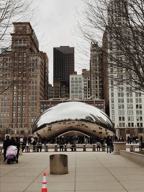 The Bean Aesthetic Chicago, Chicago Bean Aesthetic, Bean Aesthetic, Chicago Wallpaper, Chicago Bean, Chicago Bucket List, Chicago Fall, Cob Building, Chicago Downtown