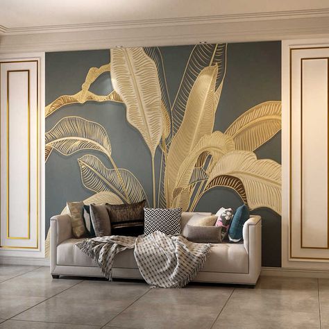 Custom Photo Wall paper 3D Embossed Retro Banana Leaf Large Mural Living Room Bedroom Luxury Wallpaper Home Decor Wall Painting| | - AliExpress Wallpaper For Home Wall, Geometric Wallpaper Design, Chandelier Wall Art, Tapete Gold, Tom Et Jerry, Furniture Sofa Set, Silk Wallpaper, Wall Art Lighting, Vinyl Decor