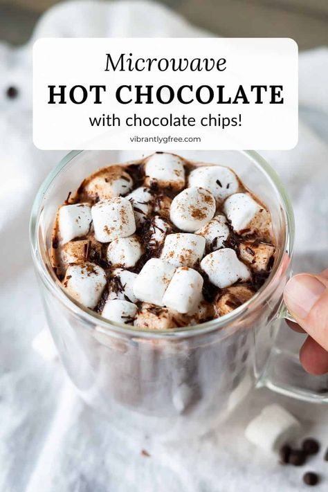 Single Serve Hot Chocolate, Microwave Hot Chocolate, Hot Chocolate With Chocolate Chips, Easy Hot Cocoa Recipe, Italian Hot Chocolate Recipe, Cup Of Hot Cocoa, Gluten Free Gingerbread, Hot Cocoa Recipe, Hot Chocolate Marshmallows