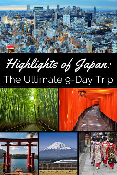 If you only have one chance to visit Japan, where to go? Our Ultimate 9-day Trip - featuring Tokyo, Hakone, Kyoto and more - is the perfect place to begin. Travel Tokyo, Tokyo Trip, Japan Travel Destinations, Japanese Countryside, Backpacking South America, Asia Trip, Japan Holidays, Japan Itinerary, Kyoto Travel