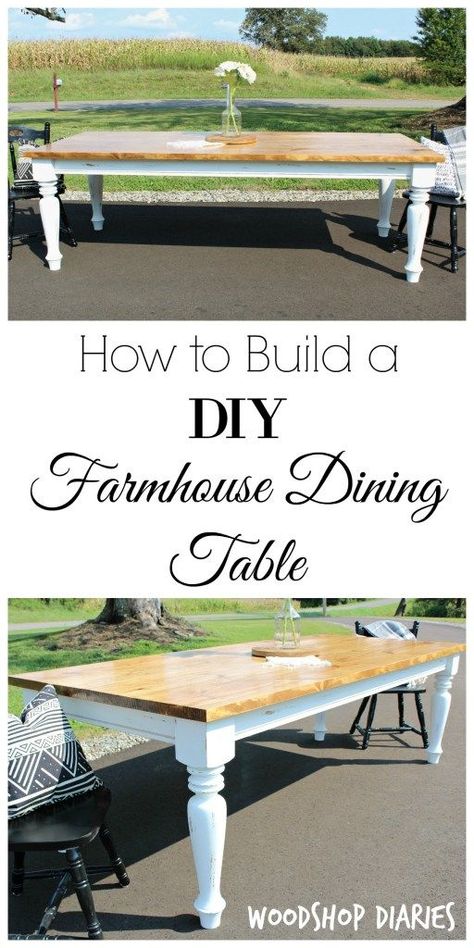 Diy Farmhouse Dining Table, Minwax Early American, Diy Esstisch, Build A Farmhouse Table, Farmhouse Table Plans, Free Building Plans, Build A Table, Diy Dining Room, Diy Dining Table