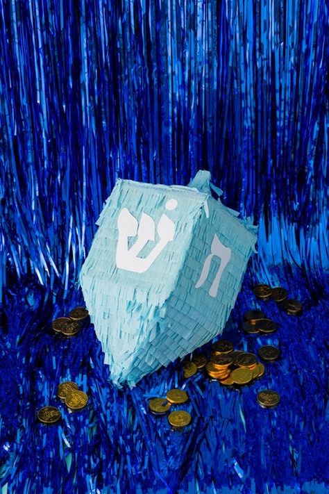 Kick off your Hanukkah celebrations with this fun DIY dreidel piñata project! Diy Dreidel, Hanukkah Decorations Diy, Hannukah Decorations, Hanukkah Diy, Activities To Do With Kids, Diy Hanukkah, Jewish Stuff, Hanukkah Decor, Jewish Crafts