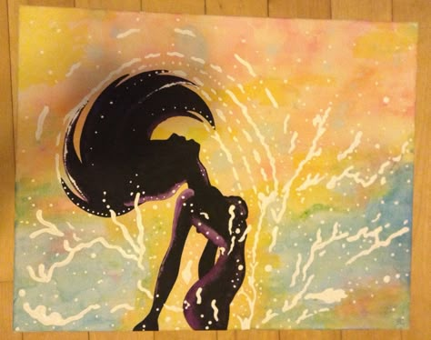 The Little Mermaid Ariel Silhouette Abstract Painting by EverythingFangirl on Etsy https://www.etsy.com/listing/218368473/the-little-mermaid-ariel-silhouette Little Mermaid Painting, Ariel Silhouette, Disney Canvas Paintings, Disney Silhouettes, Disney Canvas, The Little Mermaid Ariel, Disney Paintings, Skull Pictures, Body Structure