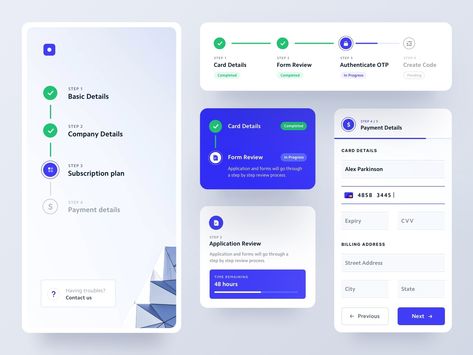 Designing user interface in motion for digital products. Let's connect, vlockn@gmail.com Step Ui, Desain Ux, Ui Design Principles, Ui Design Dashboard, Card Ui, Mobile App Design Inspiration, App Interface Design, Ui Design Website, Web Ui Design