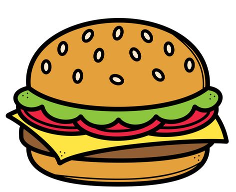 Favourite Food Drawing, Hamburger Clipart, Hamburger Drawing, Pizza Drawing, School Kids Crafts, Classroom Clipart, Kindergarden Activities, Best Nature Wallpapers, Food Clipart