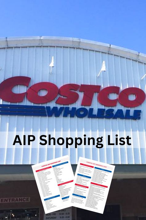 If you've been looking for an AIP shopping list for Costco, this is it! These items are meant for the elimination phase of the autoimmune protocol. You can get a printable list at the bottom of the post. I have lists for 7 other stores on the site (with more on the way)- just go to the home page and scroll down to AIP Shopping Lists. Aip Shopping List For Beginners, Aip Approved Food List, Aip Foods At Costco, Aip Grocery List, Aip Shopping List, Aip Food List, Paleo Shopping List, Autoimmune Diet Recipes, Costco Shopping List