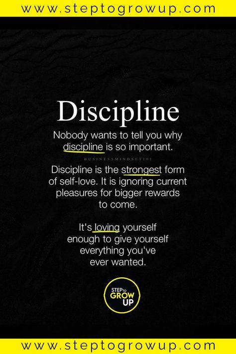 Discipline Is Destiny Quotes, Self Control And Discipline, Motivational Quotes About Discipline, Stay Disciplined Quotes, What Is Discipline, Disapline Over Motivation, Discipline Scripture, Self Discipline Tattoo, Self Discipline Affirmations