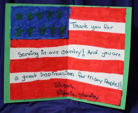 15 tear-worthy "Thank You" notes to soldiers... written by complete strangers. – Page 3 of 15 Veterans Crafts, Cards For Veterans, Veterans Cards, Veterans Day Cards, Happy Veterans Day Quotes, Veterans Day Images, American Flag Crafts, Woodlawn Cemetery, Veterans Day Quotes