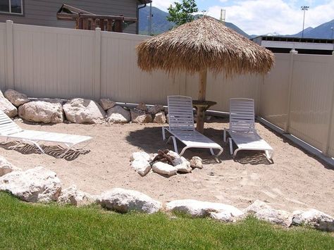 Backyard Escape, Large Backyard Landscaping, Yard Inspiration, Beach Backyard, Patio Grande, Desert Climate, Cheap Backyard, Backyard Designs, Backyard Beach